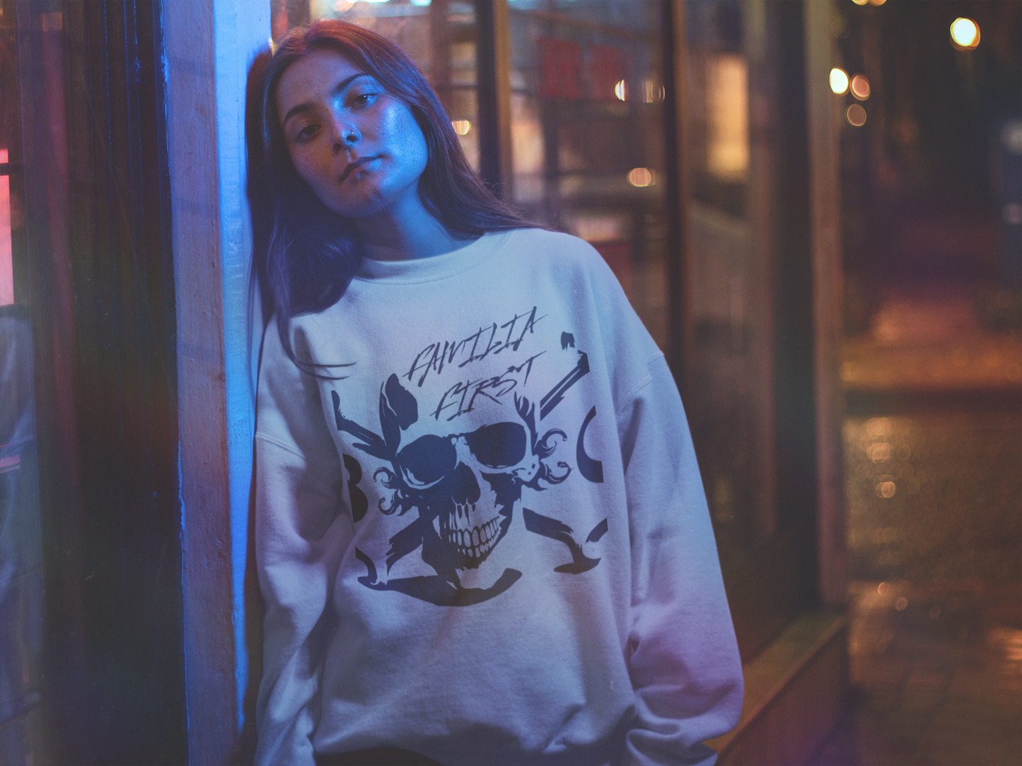 Skull Pullover Sweatshirt